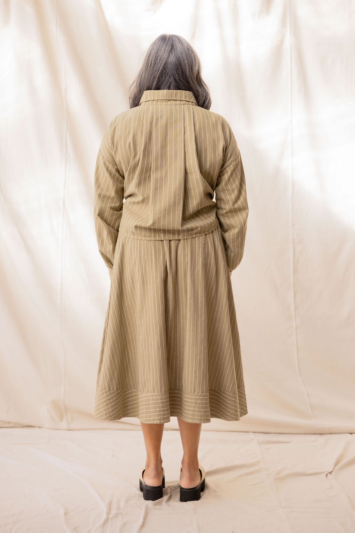ReCreate Clothing | Boxy Shirt | Moss Stripe