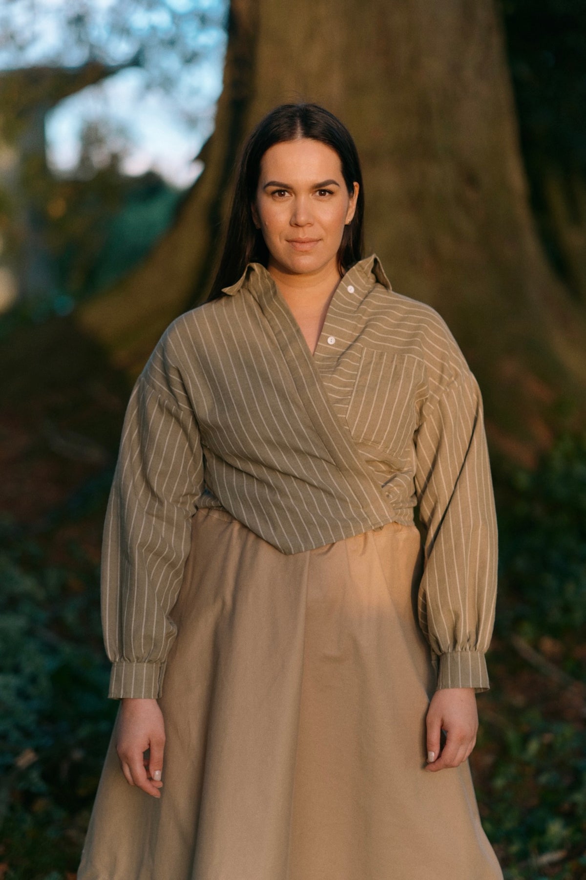 ReCreate Clothing | Boxy Shirt | Moss Stripe