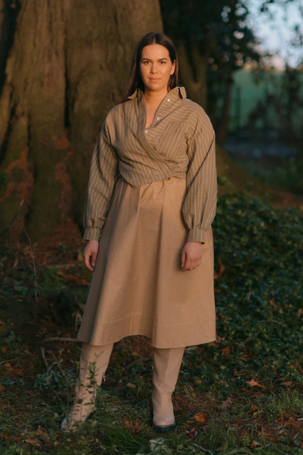 ReCreate Clothing | Boxy Shirt | Moss Stripe