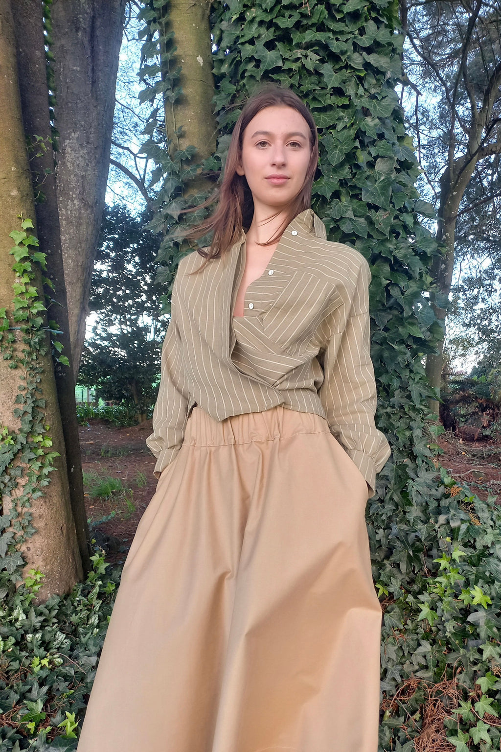 ReCreate Clothing | Boxy Shirt | Moss Stripe