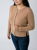 Loomwares | Pure Cashmere Classic Cardigan | Camel